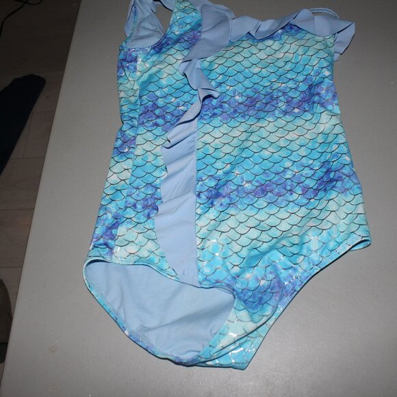 Blue Mermaide 1 Pcs Justice Swimsuit Size 14 - Picture 2 of 10